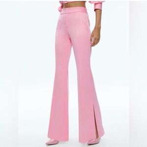 Alice + Olivia Danette Mid Rise Flare Leg Slit Pants - Sz 4